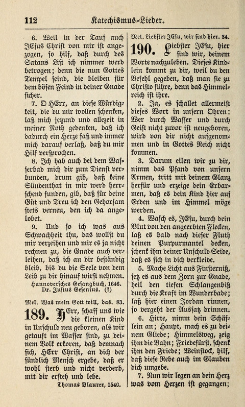 Kirchen-Gesangbuch: für Evangelisch-Lutherische Gemeinden ungeänderter Aubsburgischer Confession page 112