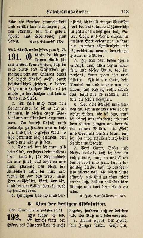 Kirchen-Gesangbuch: für Evangelisch-Lutherische Gemeinden ungeänderter Aubsburgischer Confession page 113
