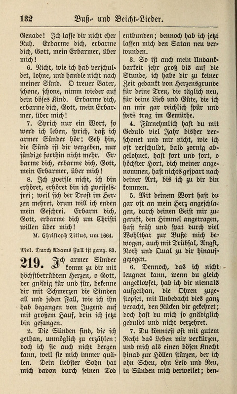 Kirchen-Gesangbuch: für Evangelisch-Lutherische Gemeinden ungeänderter Aubsburgischer Confession page 132