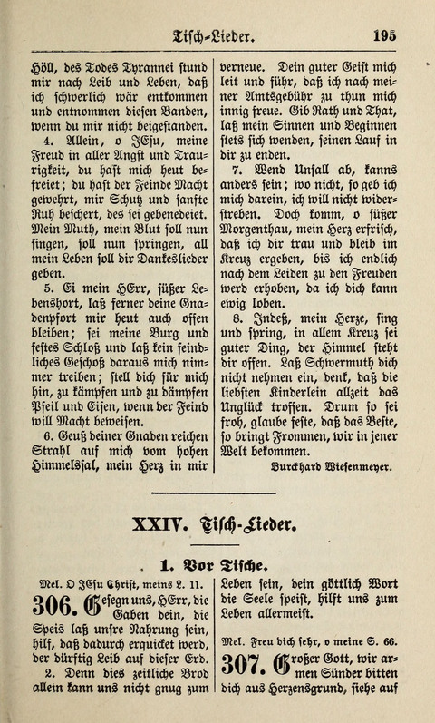 Kirchen-Gesangbuch: für Evangelisch-Lutherische Gemeinden ungeänderter Aubsburgischer Confession page 195