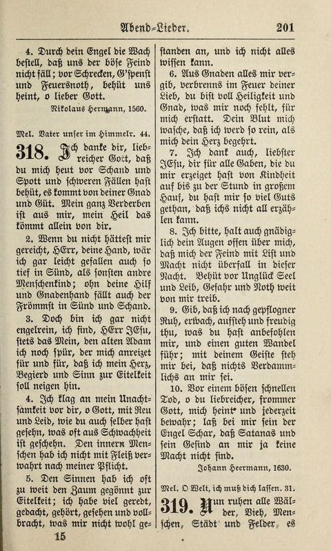 Kirchen-Gesangbuch: für Evangelisch-Lutherische Gemeinden ungeänderter Aubsburgischer Confession page 201