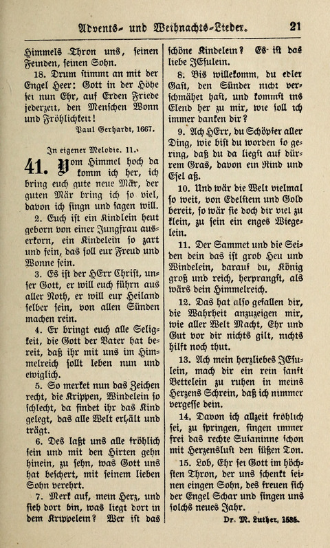 Kirchen-Gesangbuch: für Evangelisch-Lutherische Gemeinden ungeänderter Aubsburgischer Confession page 21