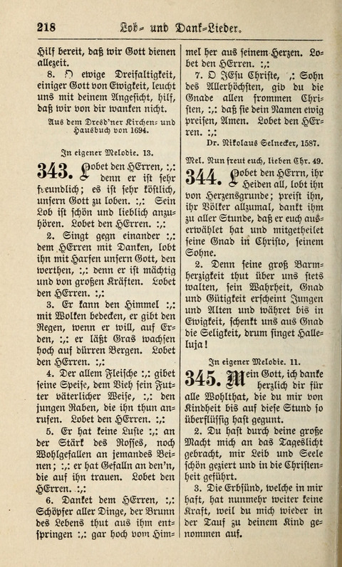 Kirchen-Gesangbuch: für Evangelisch-Lutherische Gemeinden ungeänderter Aubsburgischer Confession page 218