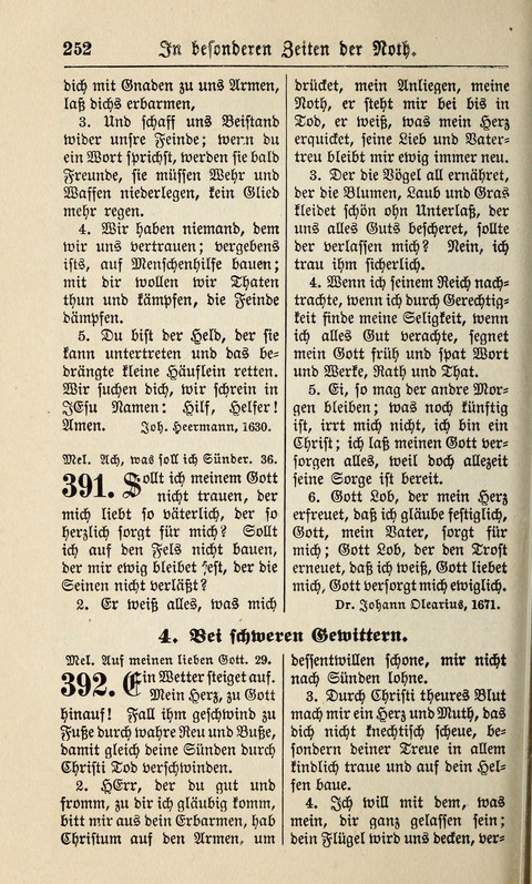 Kirchen-Gesangbuch: für Evangelisch-Lutherische Gemeinden ungeänderter Aubsburgischer Confession page 252