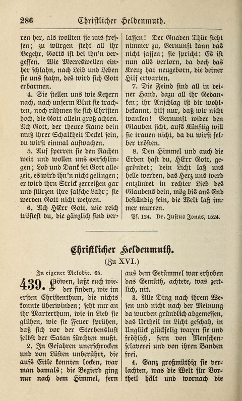 Kirchen-Gesangbuch: für Evangelisch-Lutherische Gemeinden ungeänderter Aubsburgischer Confession page 286