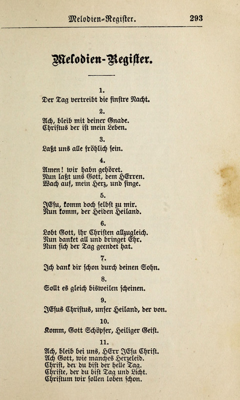 Kirchen-Gesangbuch: für Evangelisch-Lutherische Gemeinden ungeänderter Aubsburgischer Confession page 293