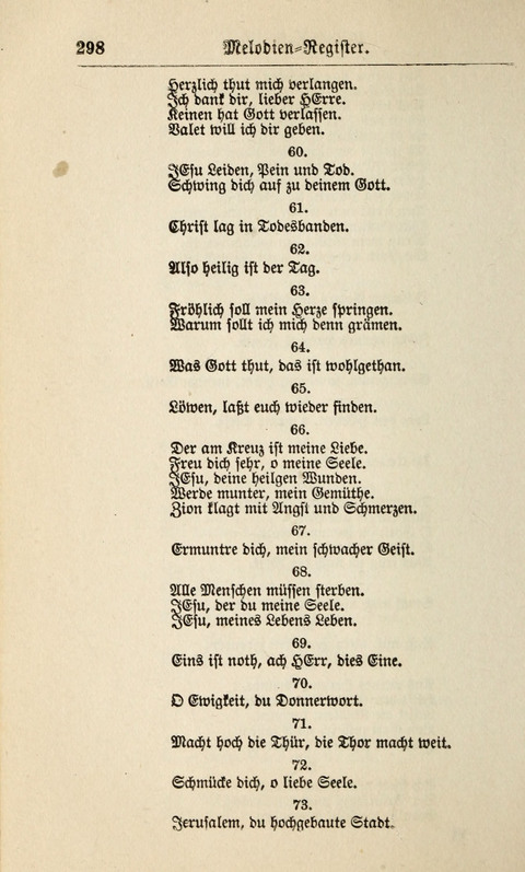 Kirchen-Gesangbuch: für Evangelisch-Lutherische Gemeinden ungeänderter Aubsburgischer Confession page 298