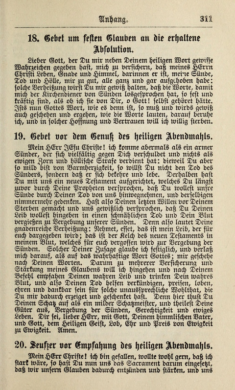 Kirchen-Gesangbuch: für Evangelisch-Lutherische Gemeinden ungeänderter Aubsburgischer Confession page 311