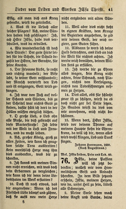 Kirchen-Gesangbuch: für Evangelisch-Lutherische Gemeinden ungeänderter Aubsburgischer Confession page 41