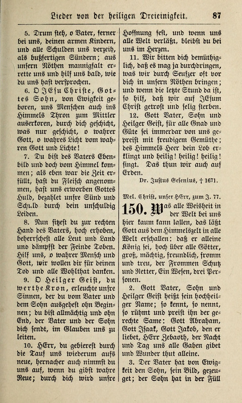 Kirchen-Gesangbuch: für Evangelisch-Lutherische Gemeinden ungeänderter Aubsburgischer Confession page 87