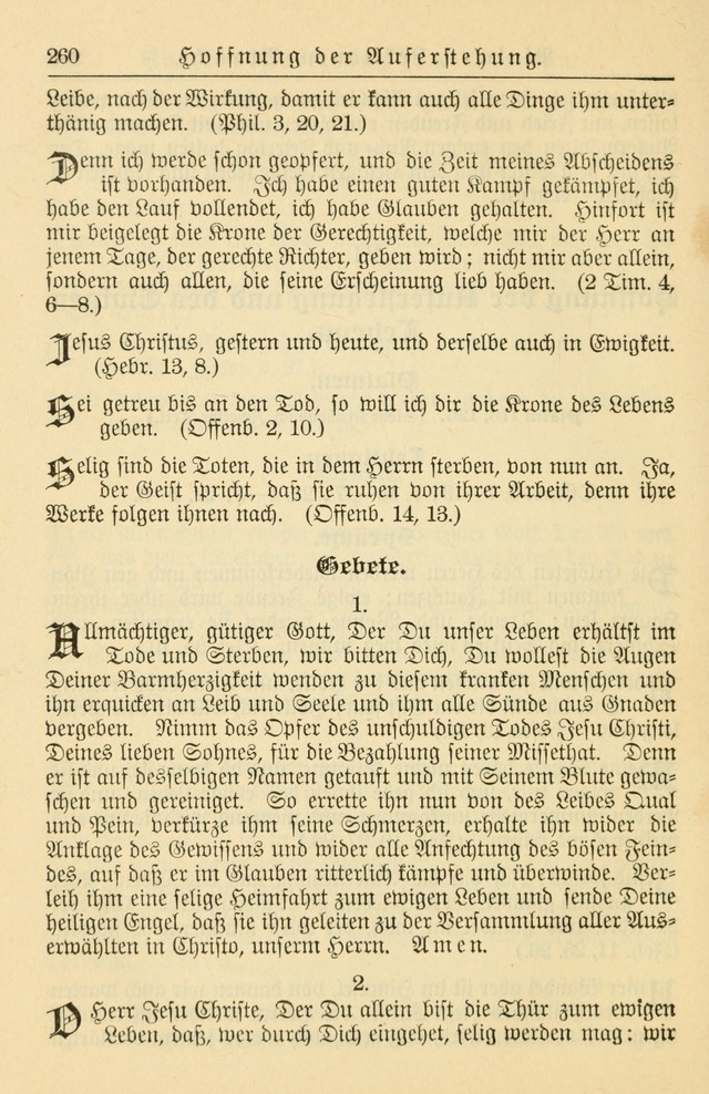 Kirchenbuch für Evangelisch-Lutherische Gemeinden page 260
