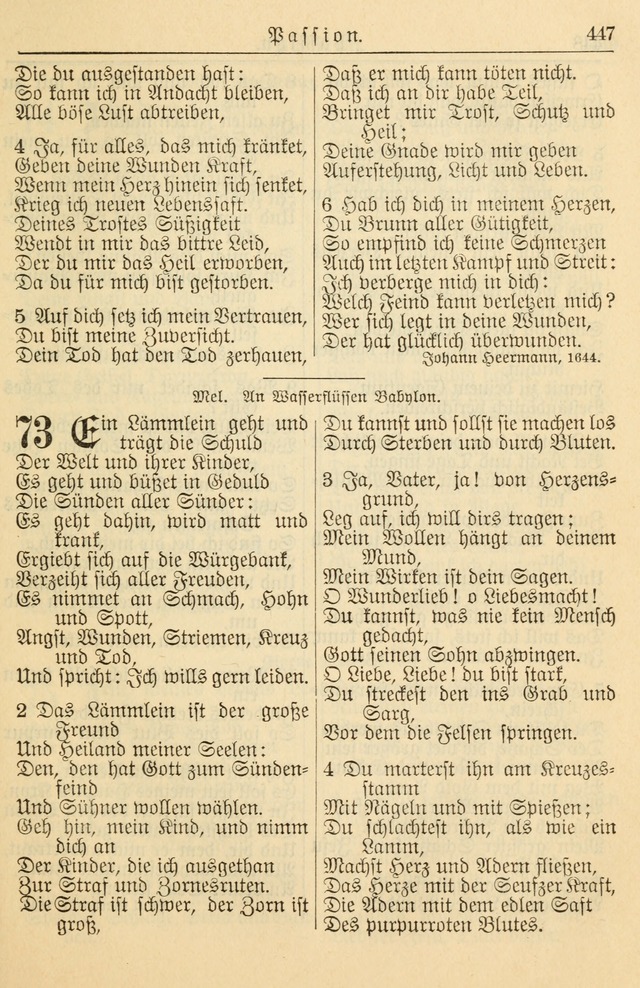 Kirchenbuch für Evangelisch-Lutherische Gemeinden page 447