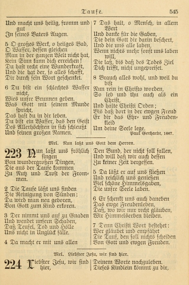 Kirchenbuch für Evangelisch-Lutherische Gemeinden page 545