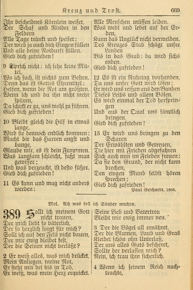 Kirchenbuch für Evangelisch-Lutherische Gemeinden page 669