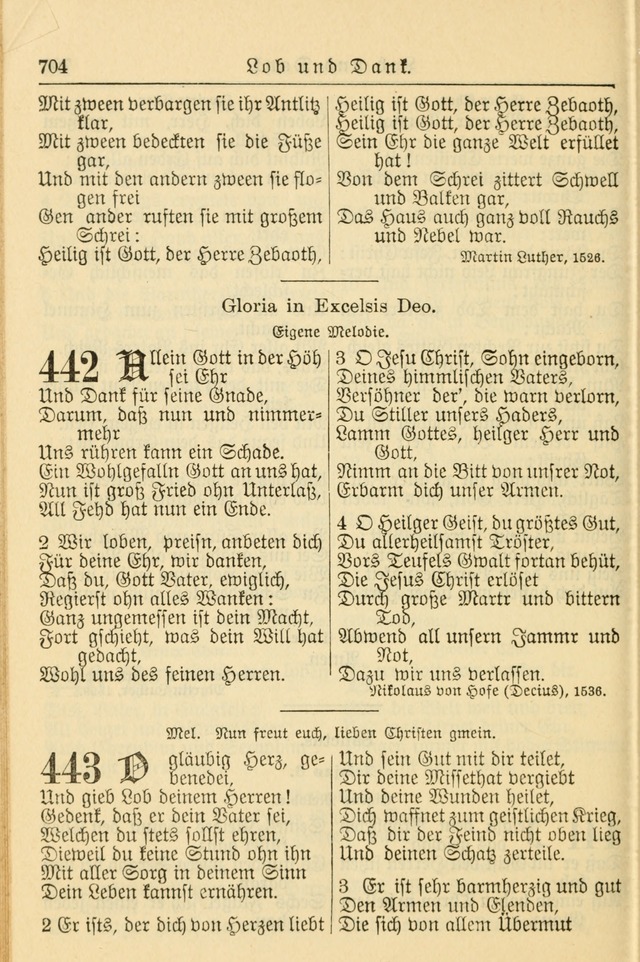 Kirchenbuch für Evangelisch-Lutherische Gemeinden page 704