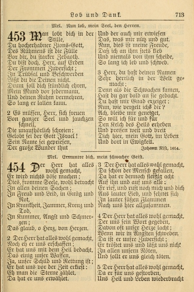 Kirchenbuch für Evangelisch-Lutherische Gemeinden page 713