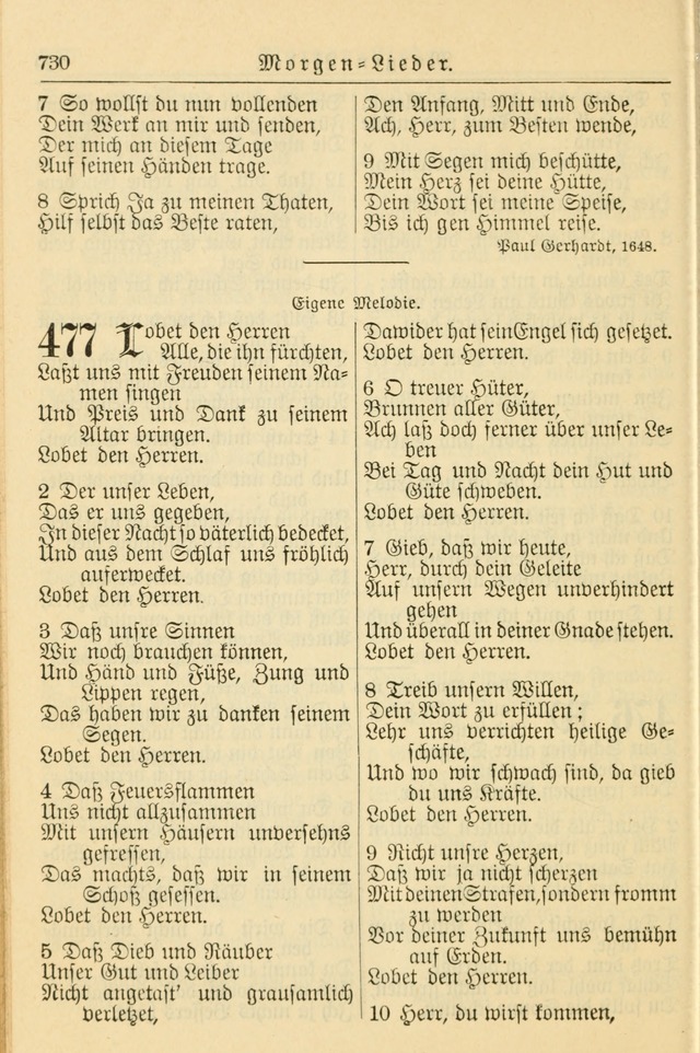 Kirchenbuch für Evangelisch-Lutherische Gemeinden page 730