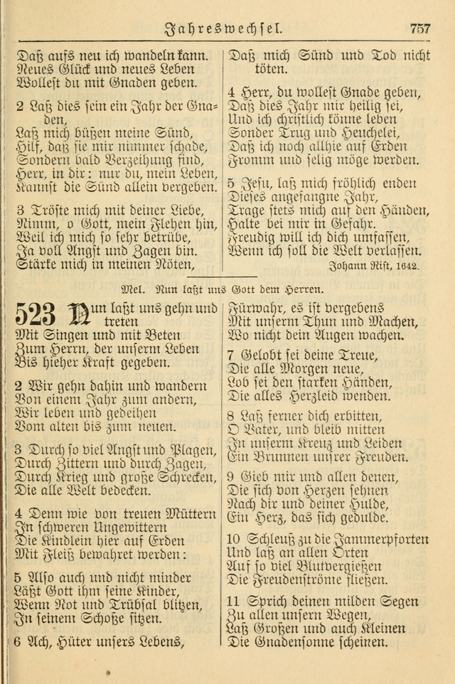 Kirchenbuch für Evangelisch-Lutherische Gemeinden page 757