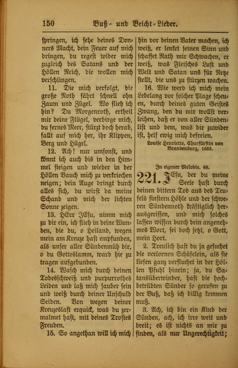 Kirchen-Gesangbuch für Evangelisch-Lutherische Gemeinden: ungeänderter Augsburgischer Confession darin des sel. Dr. Martin Luthers und anderer geistreichen Lehrer gebräuchlichste ... (55. ed.) page 150