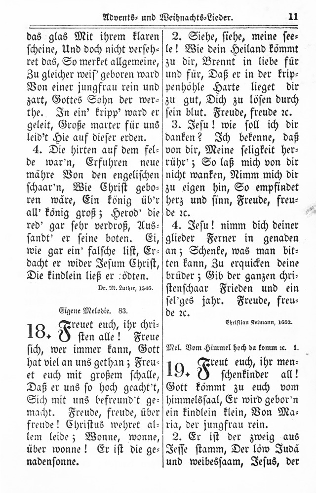 Kirchen-Gesangbuch: für Evangelisch-Lutherische Gemeinden page 11