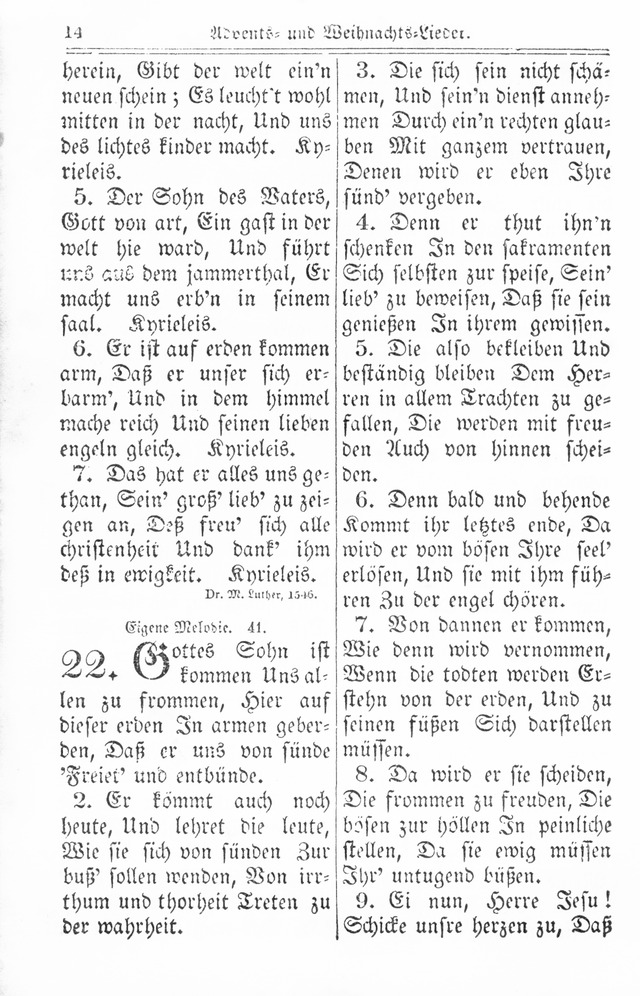 Kirchen-Gesangbuch: für Evangelisch-Lutherische Gemeinden page 14