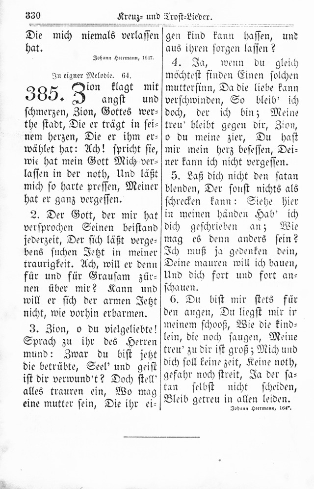 Kirchen-Gesangbuch: für Evangelisch-Lutherische Gemeinden page 330