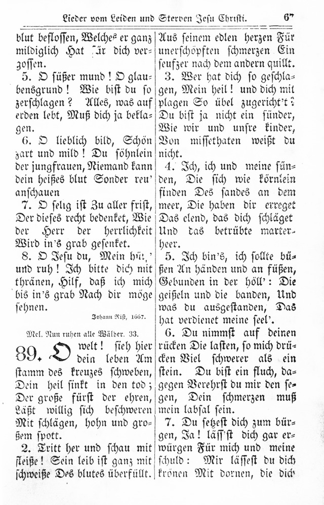 Kirchen-Gesangbuch: für Evangelisch-Lutherische Gemeinden page 67