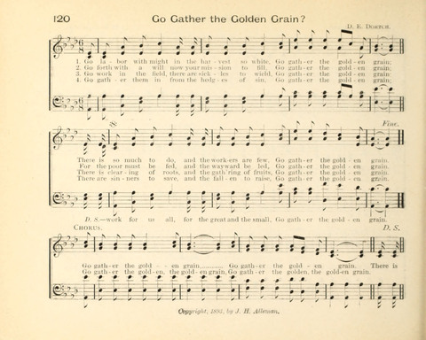 Kindly Light: a new collection of hymns and music for praise in the Sunday school page 120
