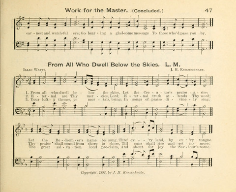 Kindly Light: a new collection of hymns and music for praise in the Sunday school page 47