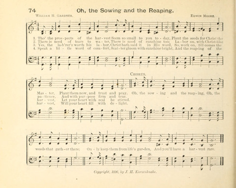 Kindly Light: a new collection of hymns and music for praise in the Sunday school page 74