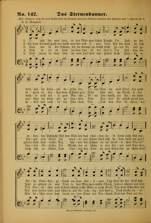 Die Kleine Palme: neueste Liedersammlung für Sonntagsculen und Jugendvereine sowie für Sonntag Abend und andere Gottesdienste page 142