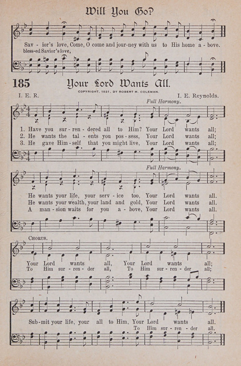 Kingdom Songs: the choicest hymns and gospel songs for all the earth, for general us in church services, Sunday schools, and young people meetings page 190