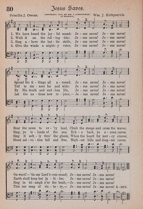 Kingdom Songs: the choicest hymns and gospel songs for all the earth, for general us in church services, Sunday schools, and young people meetings page 85