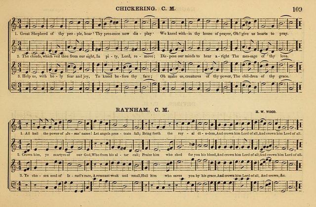 The Key-Stone Collection of Church Music: a complete collection of hymn tunes, anthems, psalms, chants, & c. to which is added the physiological system for training choirs and teaching singing schools page 109