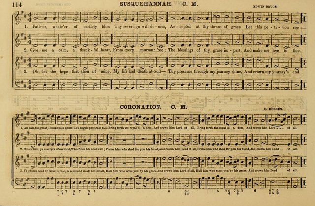 The Key-Stone Collection of Church Music: a complete collection of hymn tunes, anthems, psalms, chants, & c. to which is added the physiological system for training choirs and teaching singing schools page 114