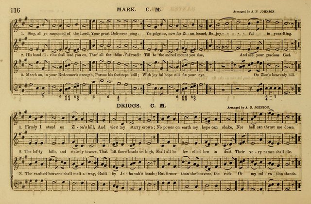 The Key-Stone Collection of Church Music: a complete collection of hymn tunes, anthems, psalms, chants, & c. to which is added the physiological system for training choirs and teaching singing schools page 116