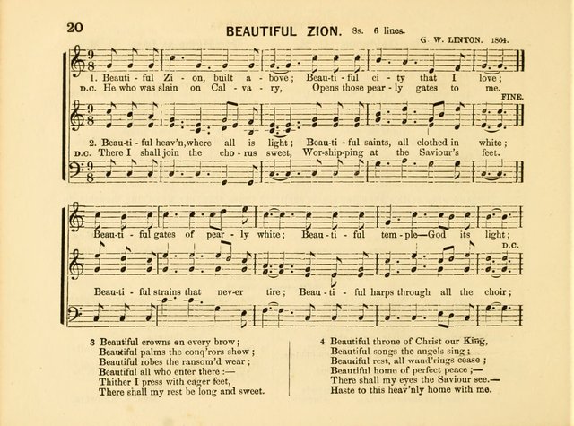 Kind Words: a new collection of hymns and tunes for sunday schools and the social circle page 20
