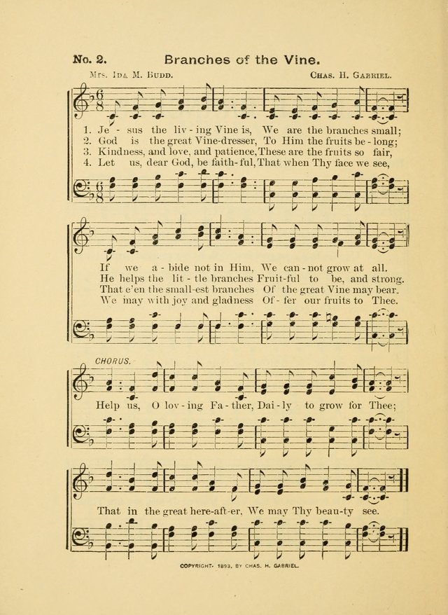 Little Branches: a collection of songs prepared especially for the primary and infant departments of the sunday school page 2
