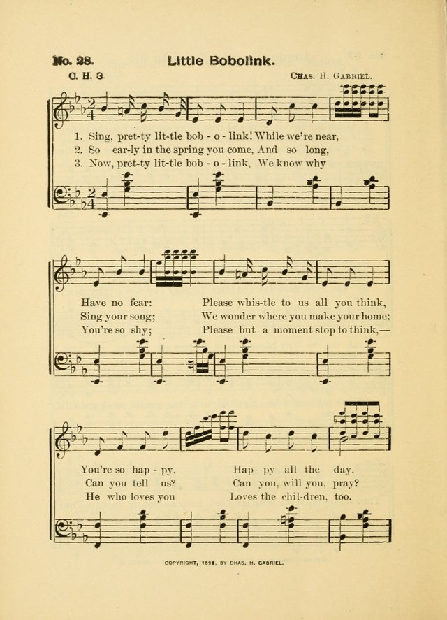 Little Branches: a collection of songs prepared especially for the primary and infant departments of the sunday school page 28