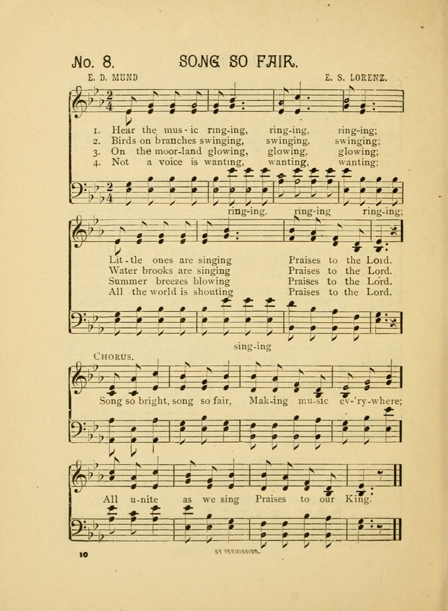 Little Branches No. 2: a collection of songs prepared especially for the primary and infant deparments of the sunday school page 10