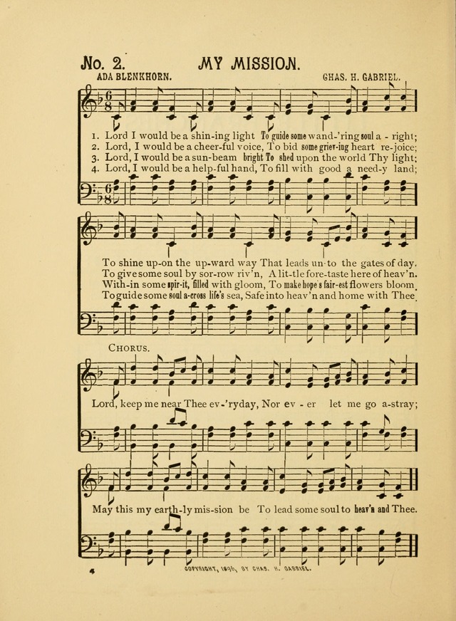 Little Branches No. 2: a collection of songs prepared especially for the primary and infant deparments of the sunday school page 4