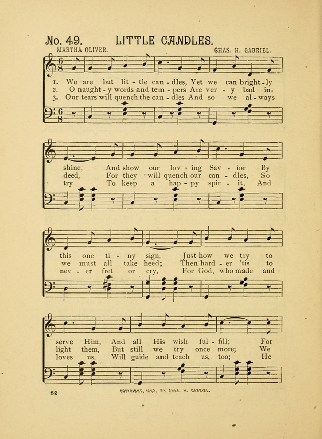 Little Branches No. 2: a collection of songs prepared especially for the primary and infant deparments of the sunday school page 52