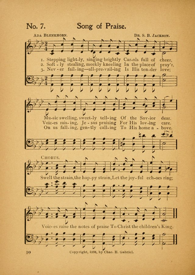 Little Branches No. 3: a collection of songs prepared especially for the primary and infant departments of the sunday school page 10