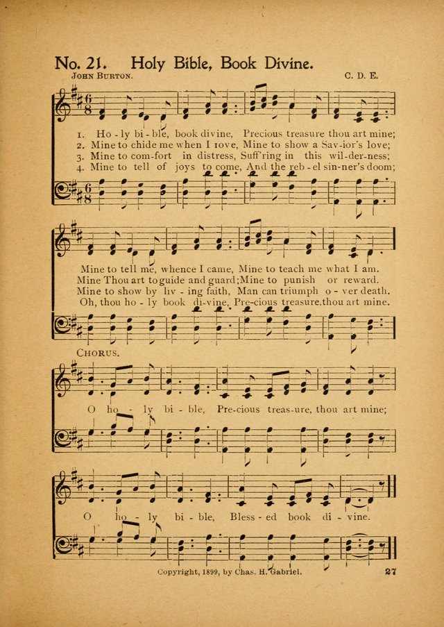 Little Branches No. 3: a collection of songs prepared especially for the primary and infant departments of the sunday school page 27