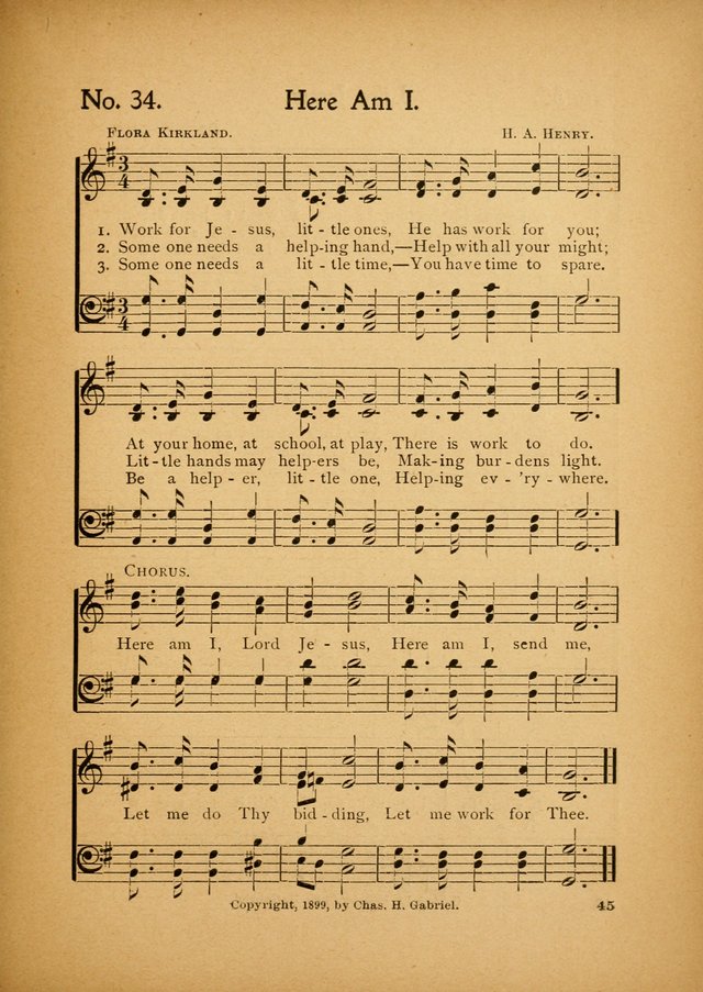 Little Branches No. 3: a collection of songs prepared especially for the primary and infant departments of the sunday school page 45