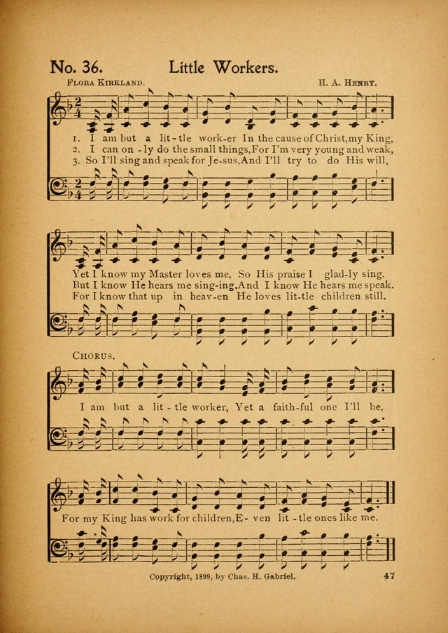 Little Branches No. 3: a collection of songs prepared especially for the primary and infant departments of the sunday school page 47
