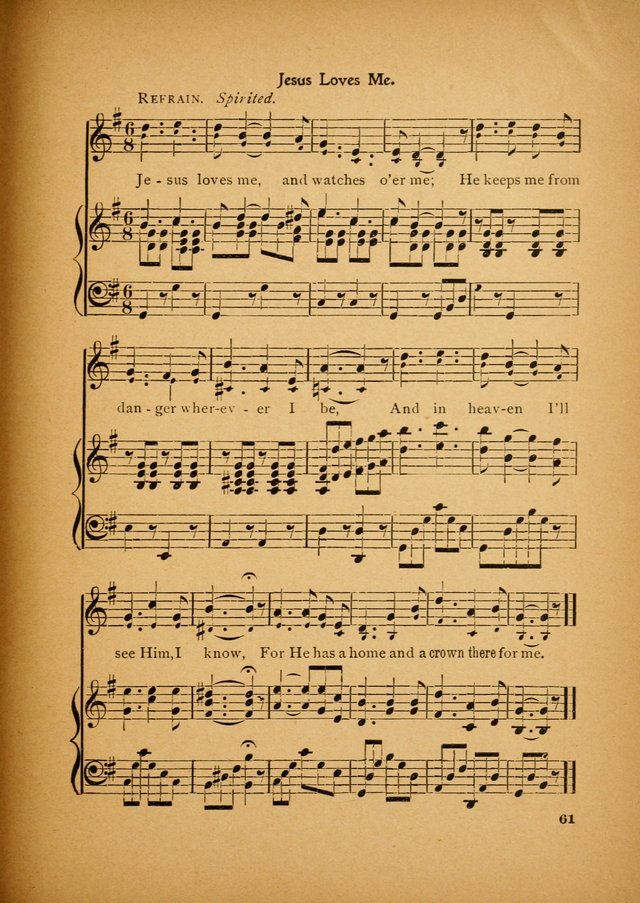 Little Branches No. 3: a collection of songs prepared especially for the primary and infant departments of the sunday school page 61