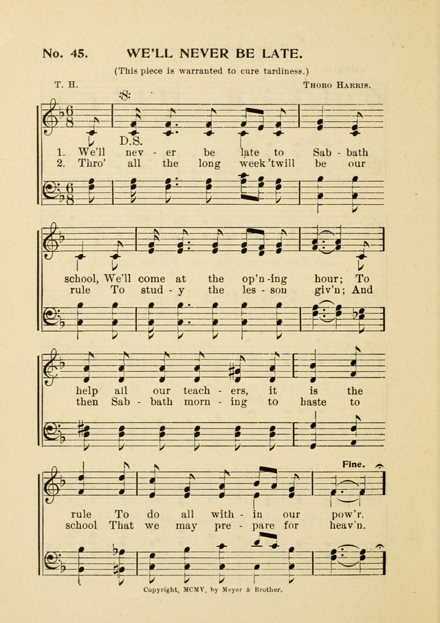Little Branches No. 4: a collection of songs prepared especially for the primary and infant departments of the Sunday school page 64