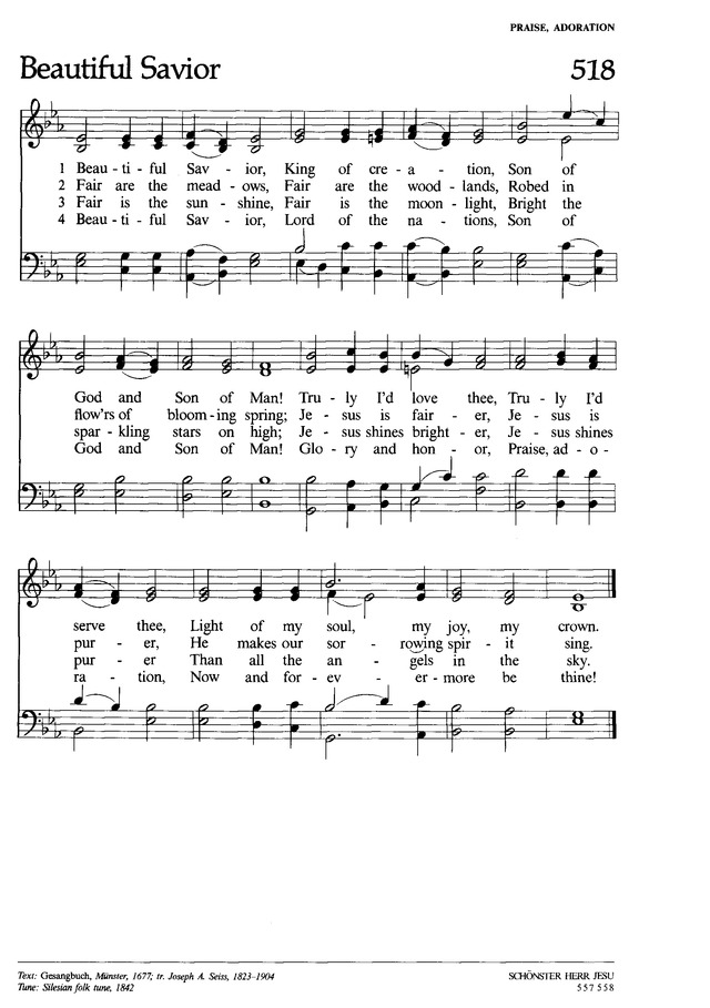 Lutheran Book of Worship 518. Beautiful Savior
