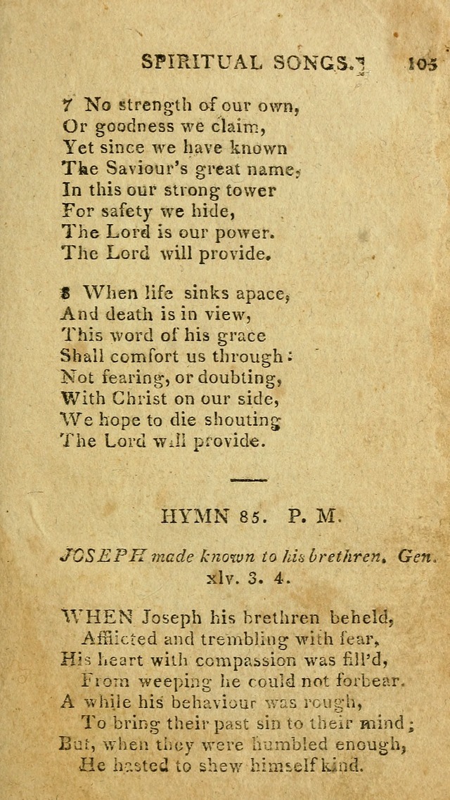 The Lexington Collection: being a selection of hymns, and spiritual songs, from the best authors (3rd. ed., corr.) page 105
